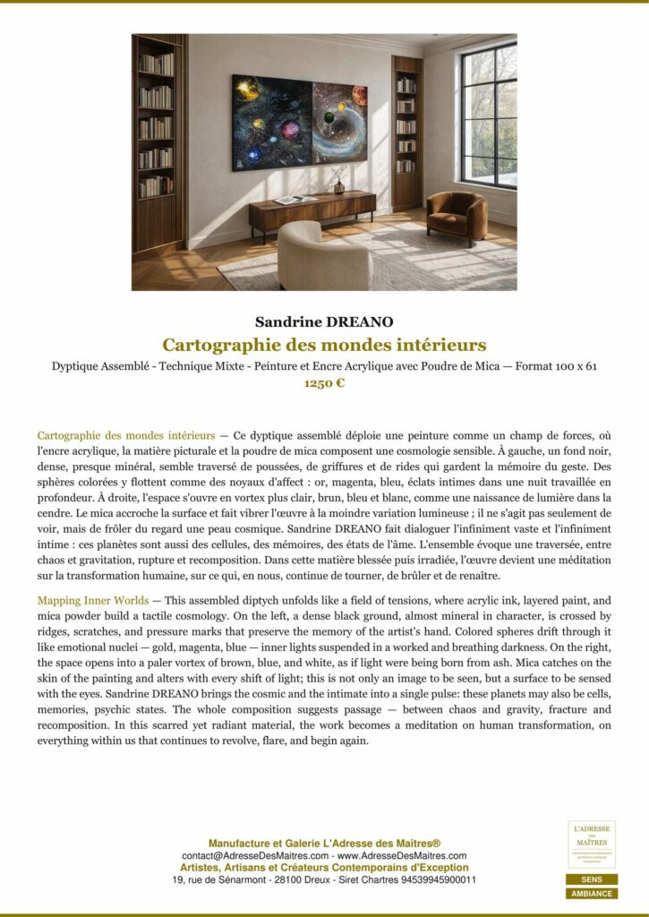 Sandrine DREANO — Portrait d'Artiste — L'Adresse des Maîtres®