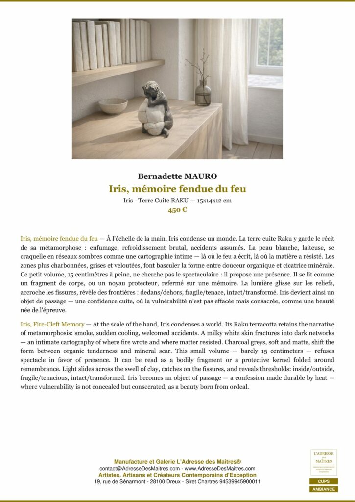 Bernadette MAURO — Portrait Artiste — L Adresse des Maitres