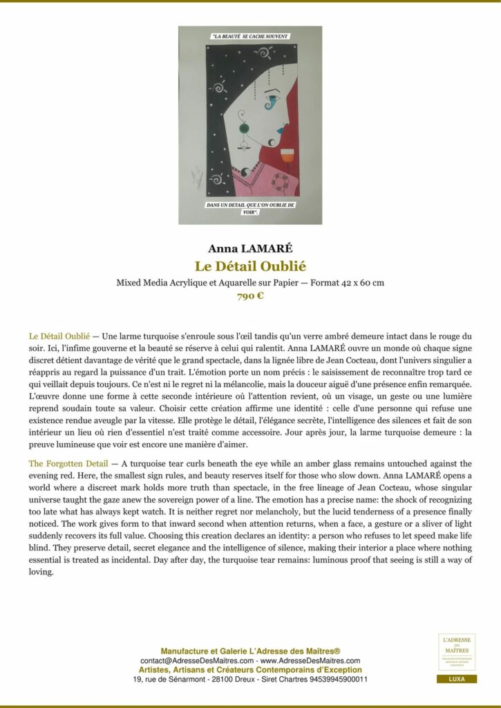 Mixed Media, Acrylic and Watercolor on Paper — Art Contemporain — L'Adresse des Maîtres®