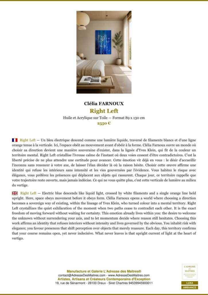 Oil and Acrylic Painting on Canvas — Art Contemporain — L'Adresse des Maîtres®