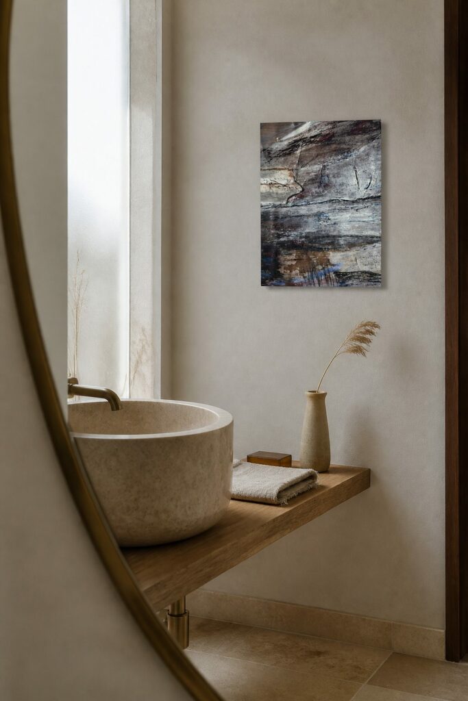Acrylic, Walnut Stain, Plaster and Charcoal on Kraft Paper — Art Contemporain — L'Adresse des Maîtres®