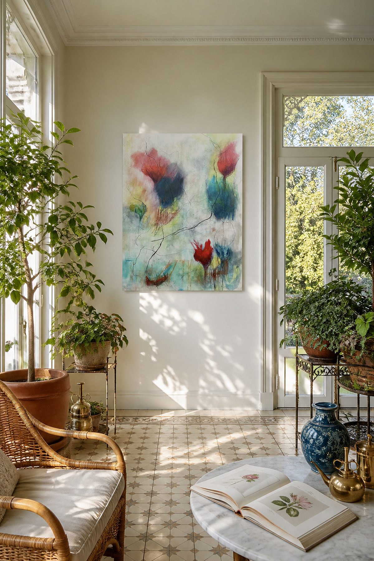 Acrylic and Oil Pastel on Kraft Paper Mounted on Canvas — Art Contemporain — L'Adresse des Maîtres®