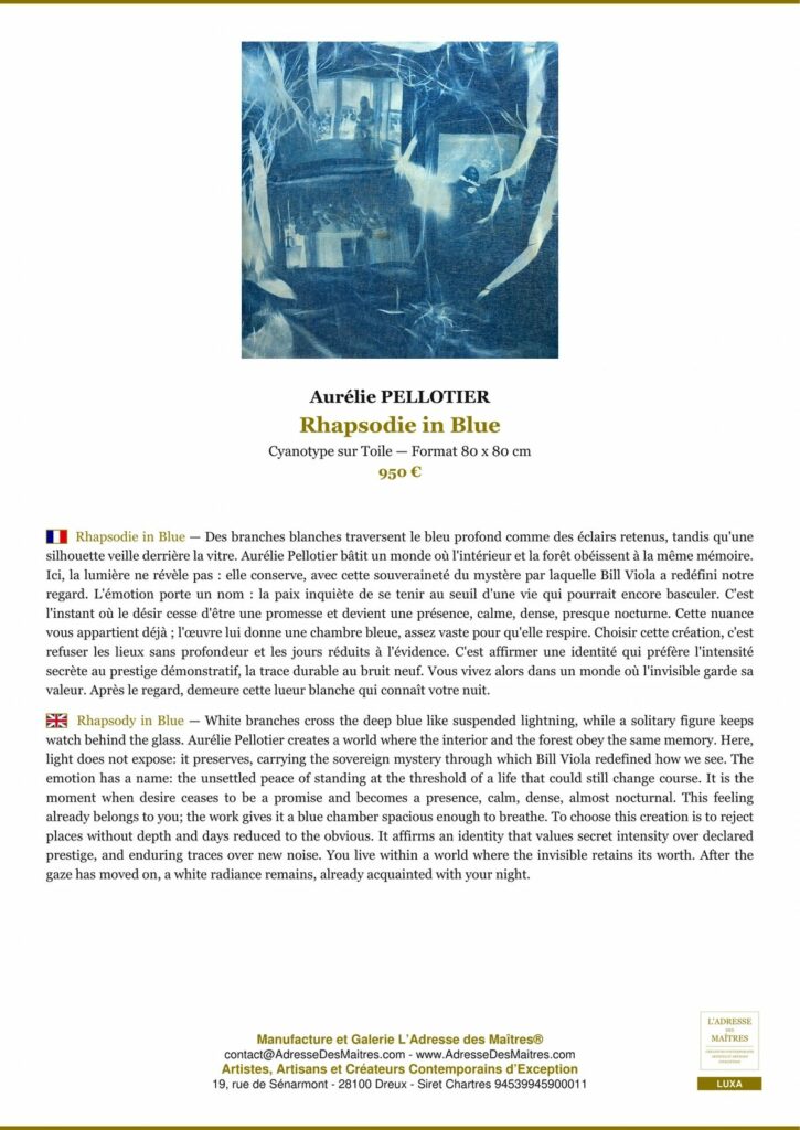 Cyanotype on Canvas — Art Contemporain — L'Adresse des Maîtres®