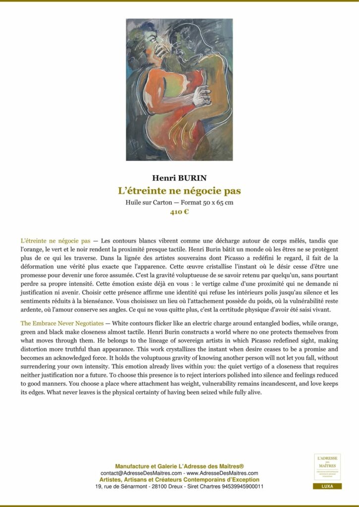 Oil Painting on Cardboard — Art Contemporain — L'Adresse des Maîtres®