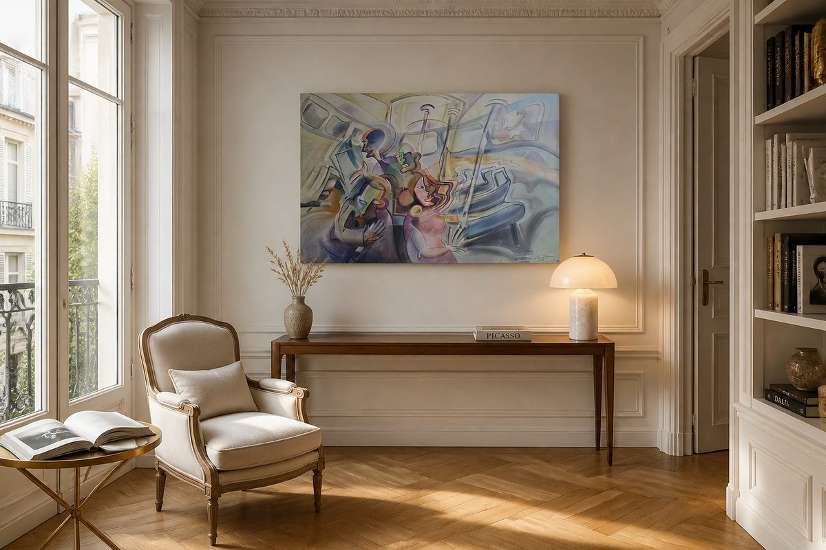Acrylic Painting on Wood — Art Contemporain — L'Adresse des Maîtres®
