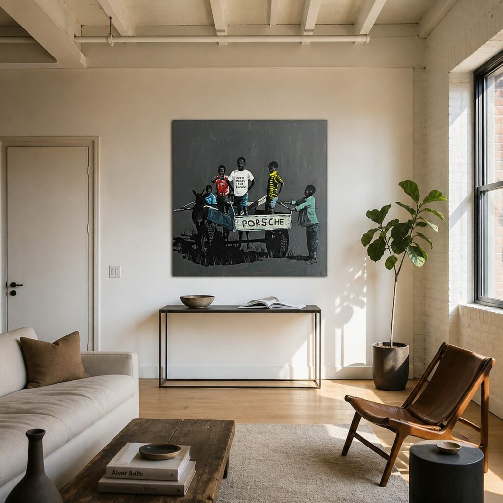 Charcoal and Acrylic Painting on Canvas — Art Contemporain — L'Adresse des Maîtres®