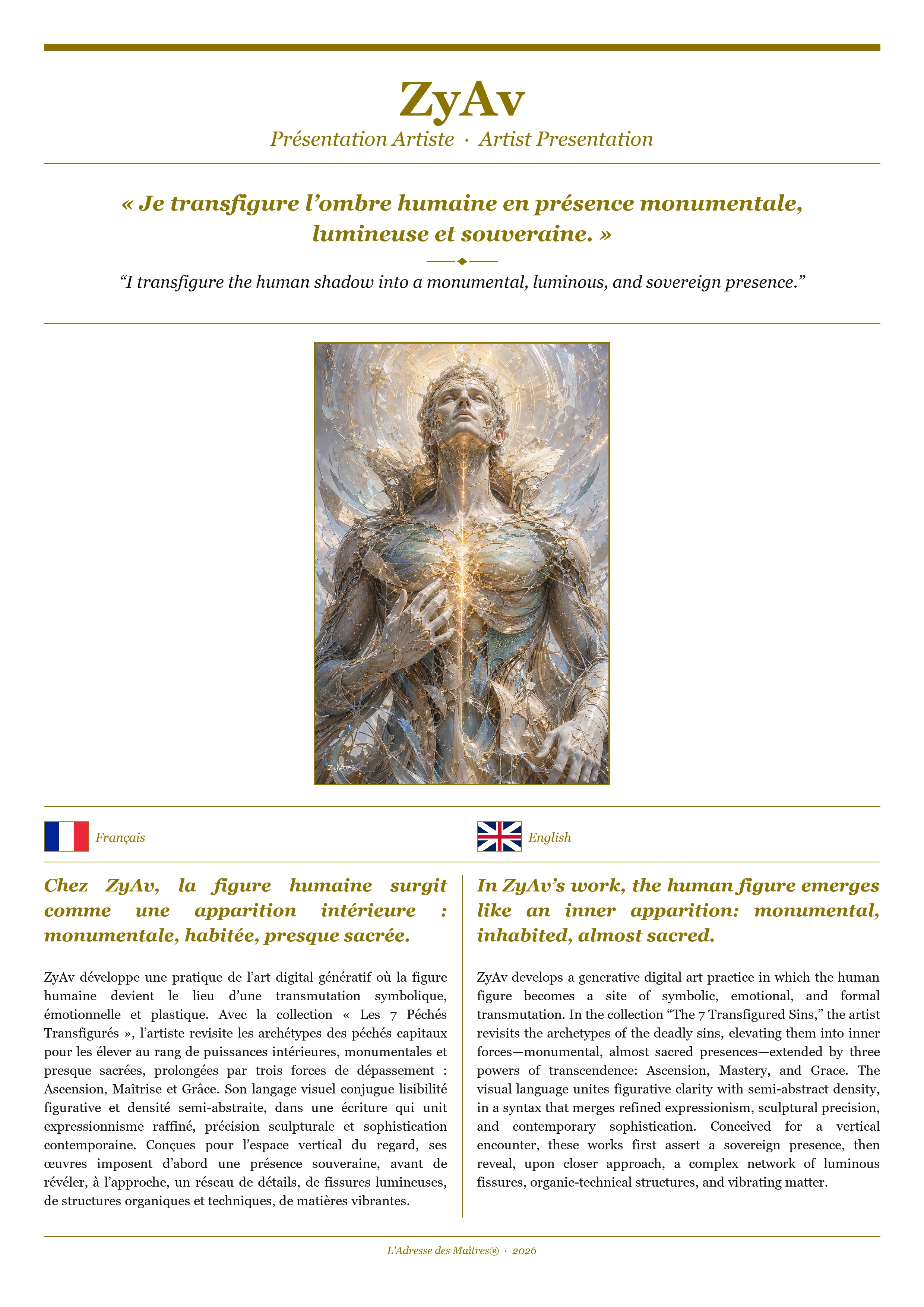 Présentation de l'artiste ZyAv — Couverture Blanche