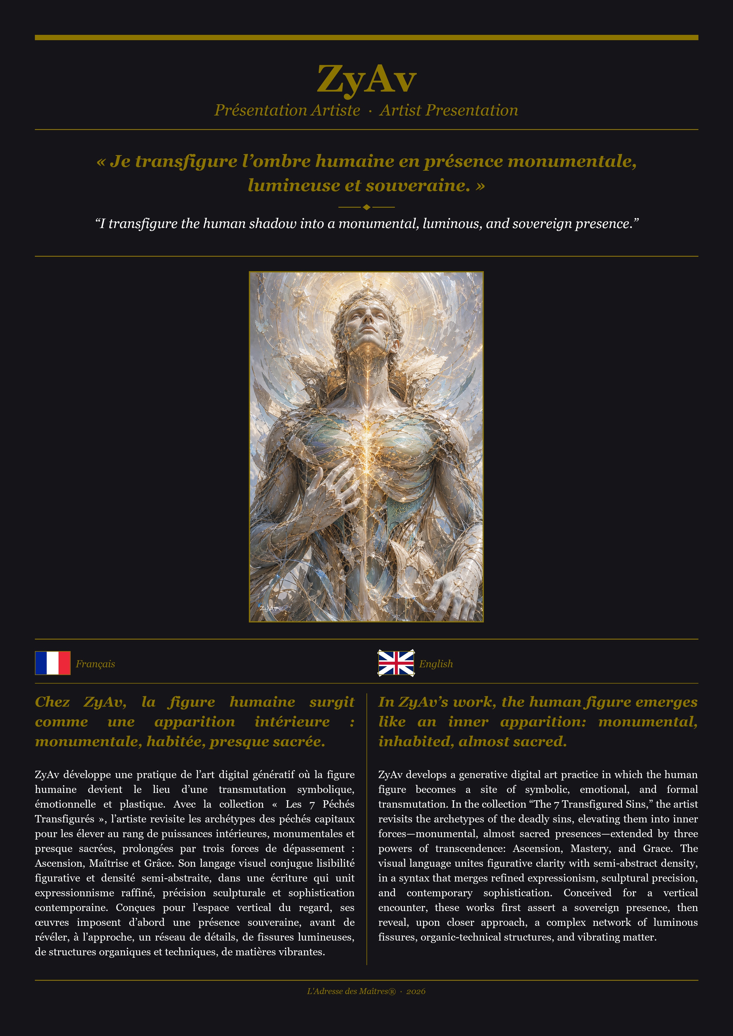 Présentation de l'artiste ZyAv — Couverture Noire