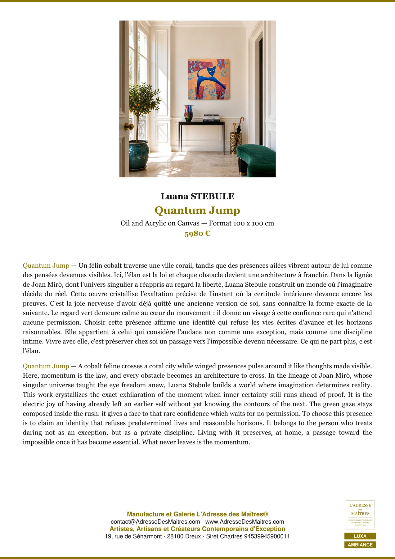 Quantum Jump — Ambiance — Luana STEBULE