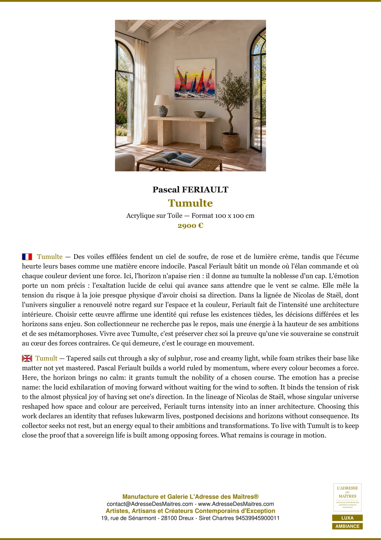 Tumulte — Ambiance — Pascal FERIAULT