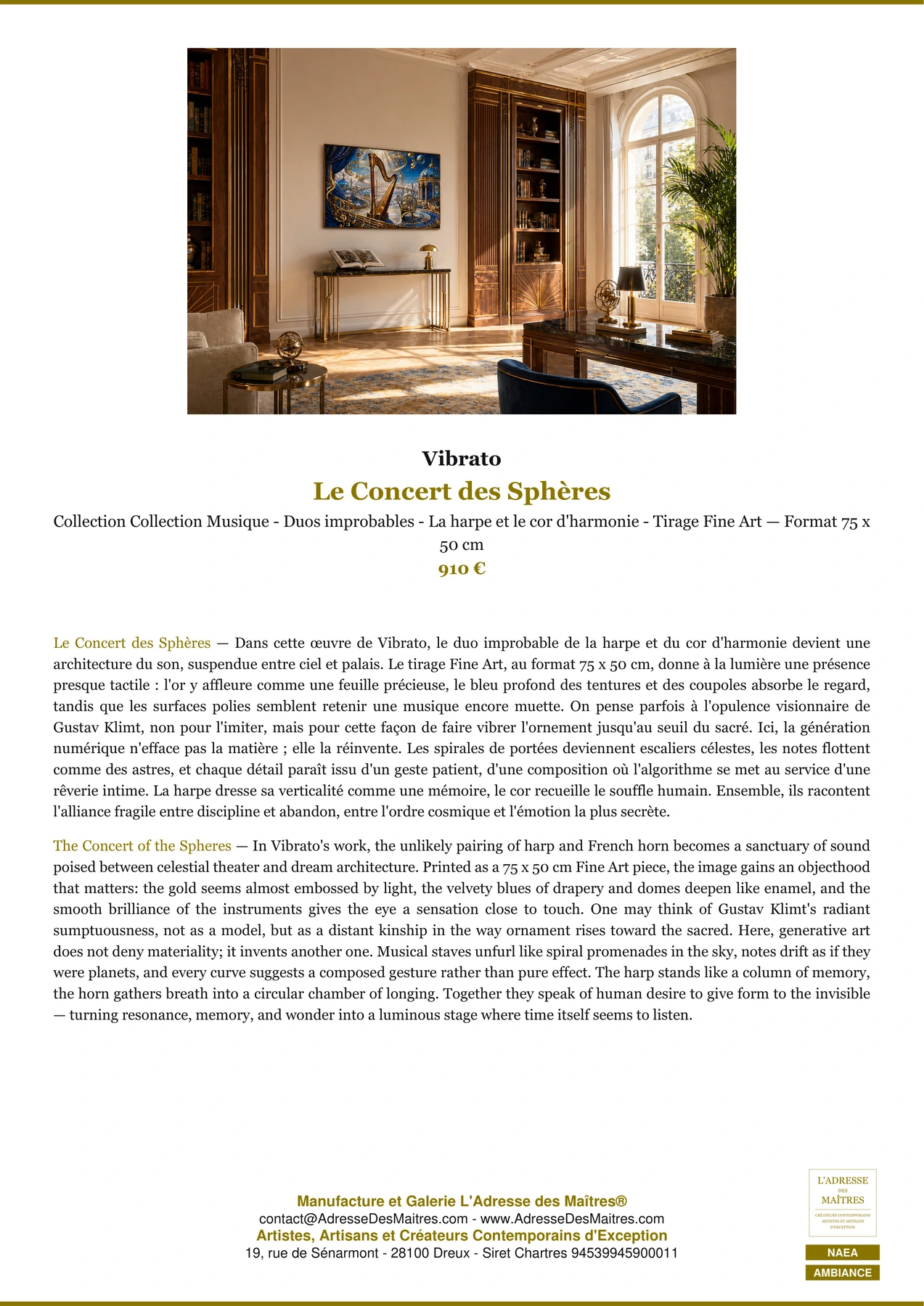 Le Concert des Sphères — Ambiance — Vibrato
