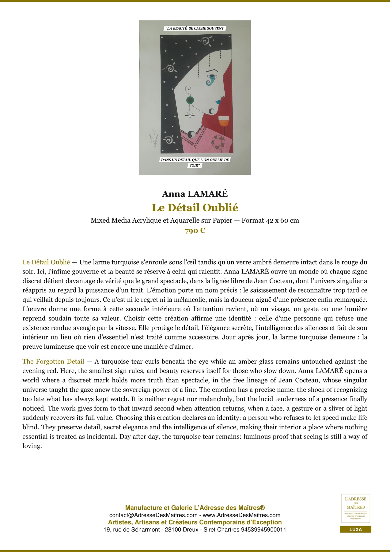Le Détail Oublié — Anna LAMARÉ