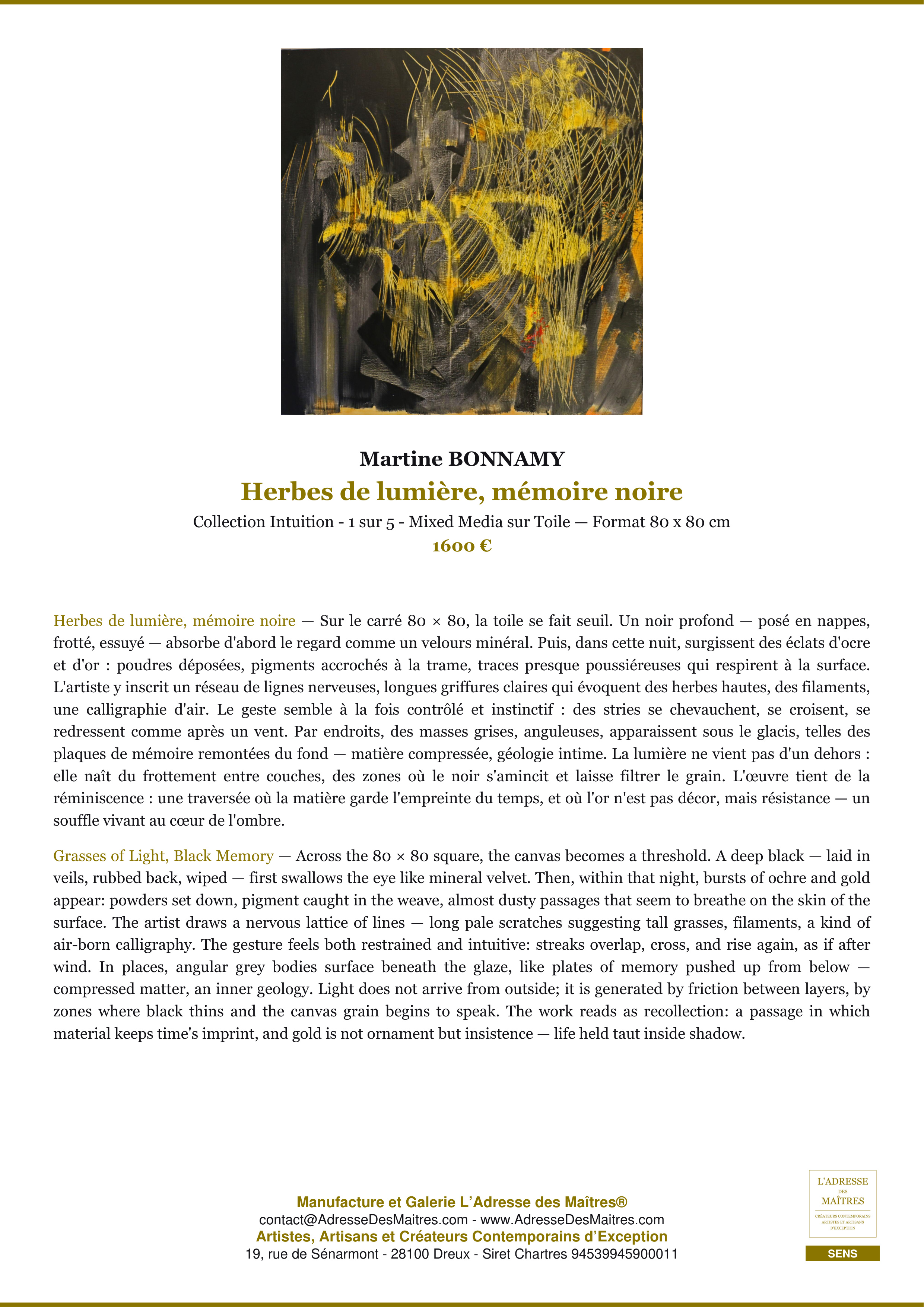 Hierbas de luz, memoria negra — Martine BONNAMY