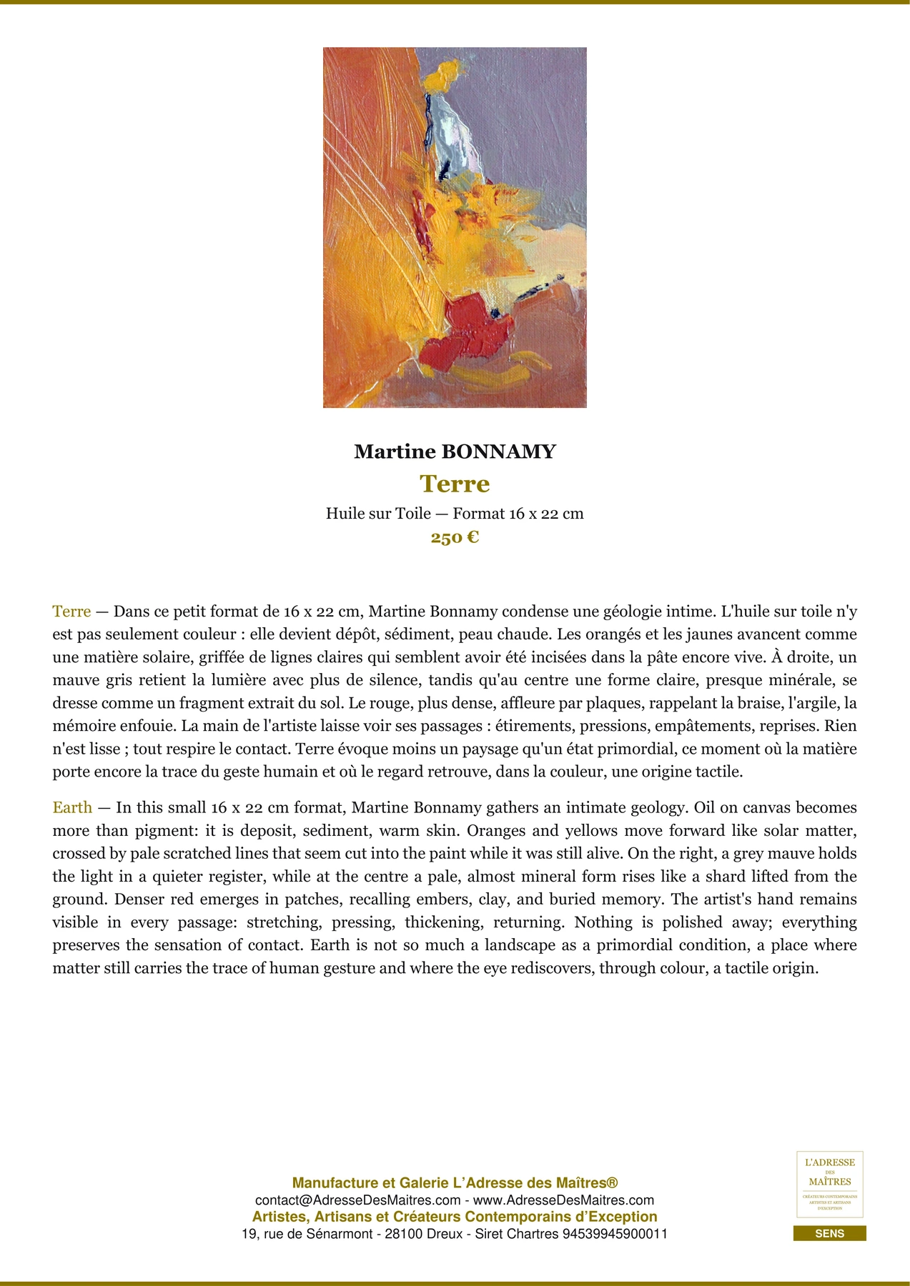 Terre — Martine BONNAMY