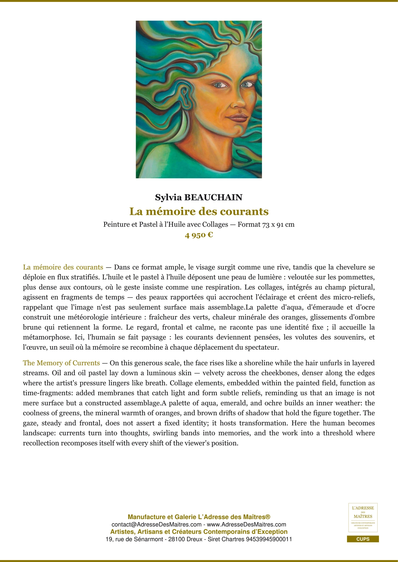 La mémoire des courants — Sylvia BEAUCHAIN