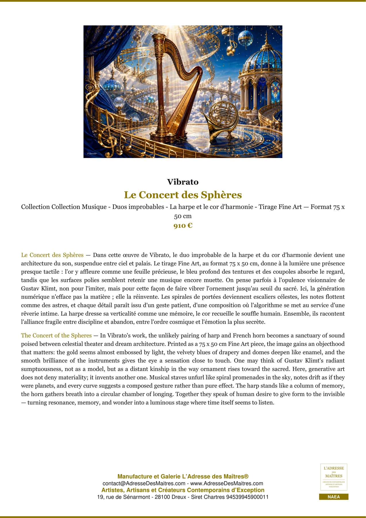 Le Concert des Sphères — Vibrato