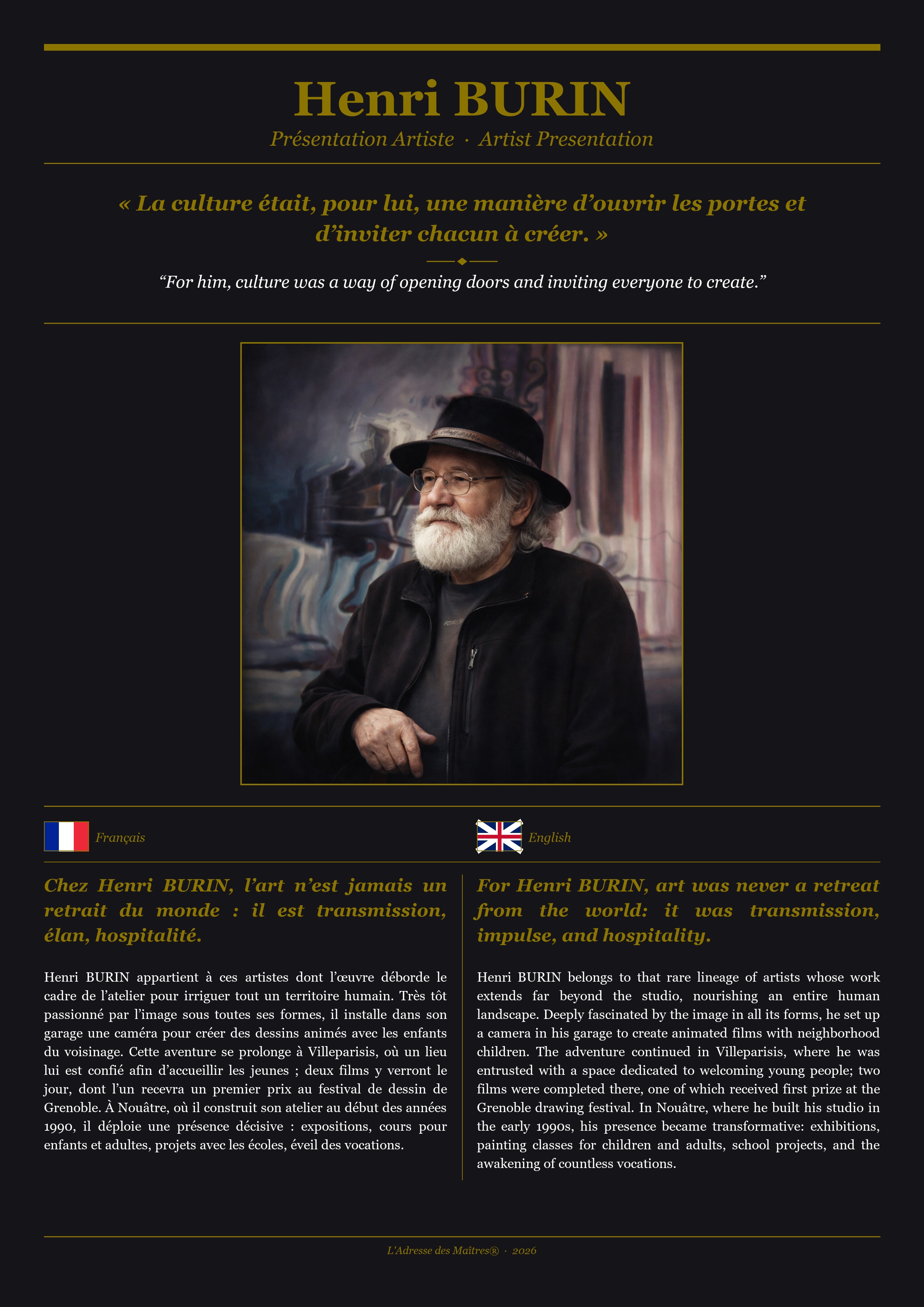 Présentation Artiste