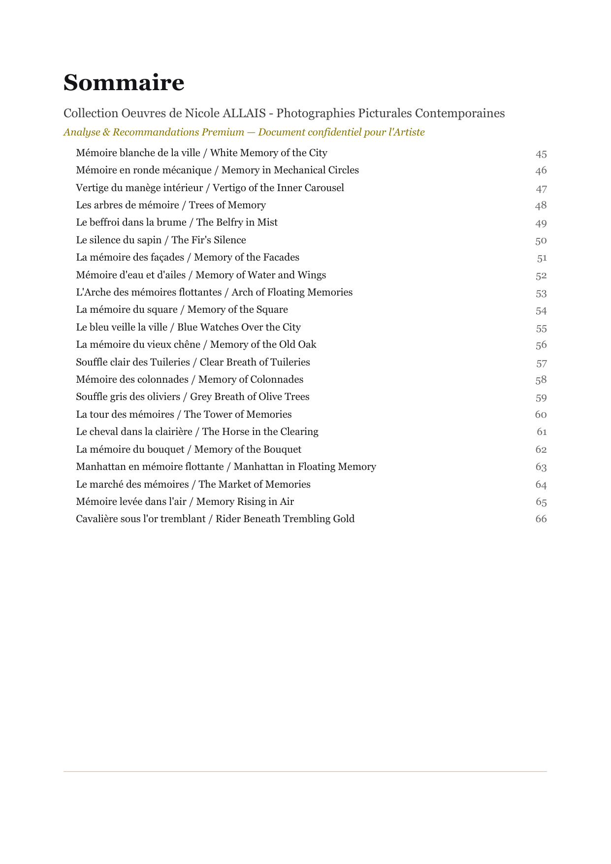 Rapport d’Analyse et de Recommandations pour Artistes