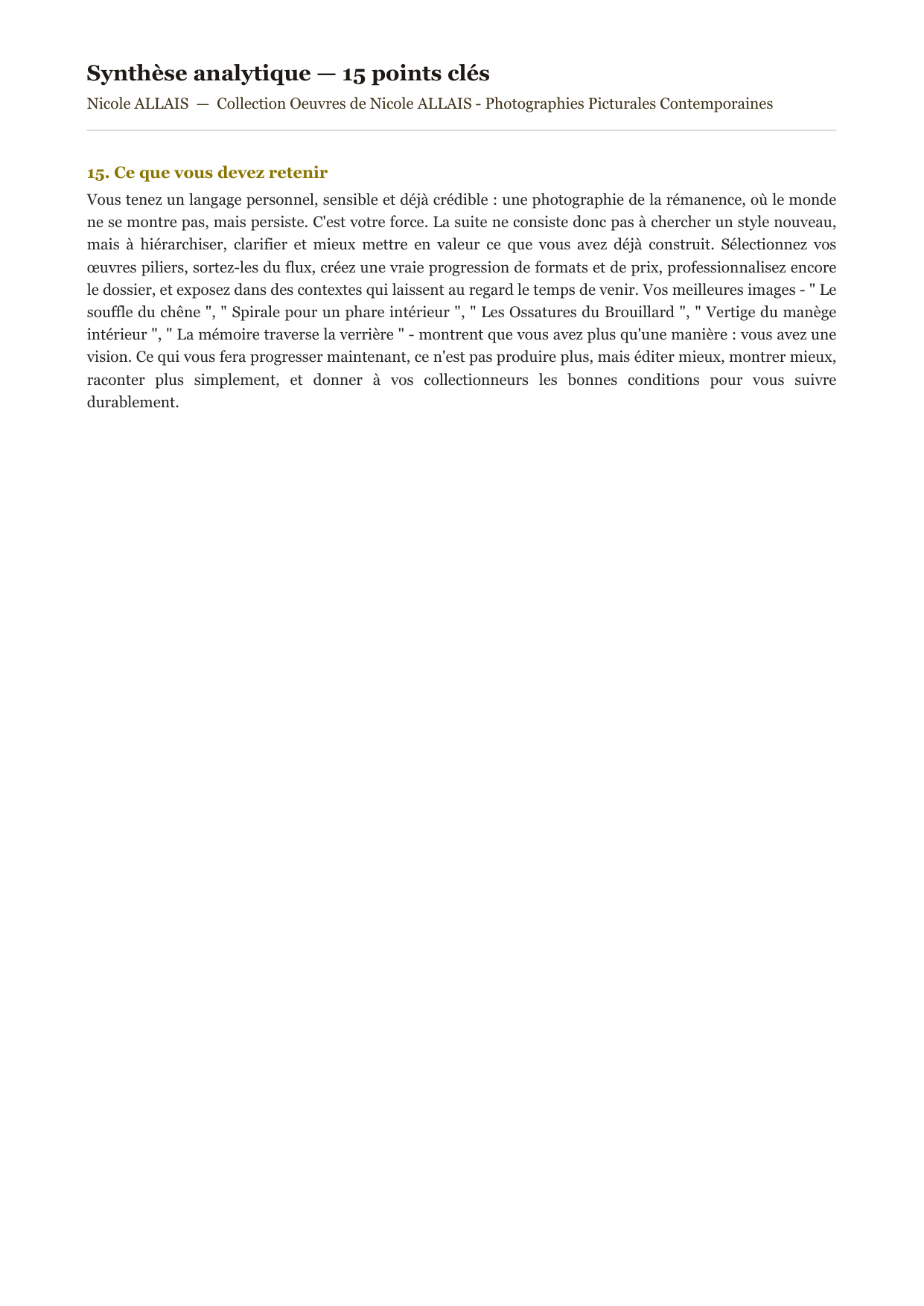 Rapport d’Analyse et de Recommandations pour Artistes